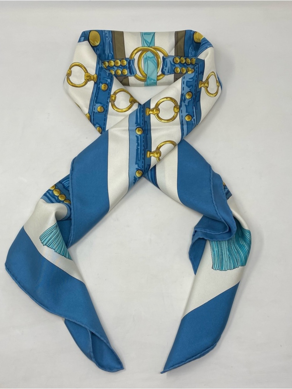 Hermes Silk Scarf Vintage Aux Champs Carre 90 By Caty Latham - Picture 2 of 16
